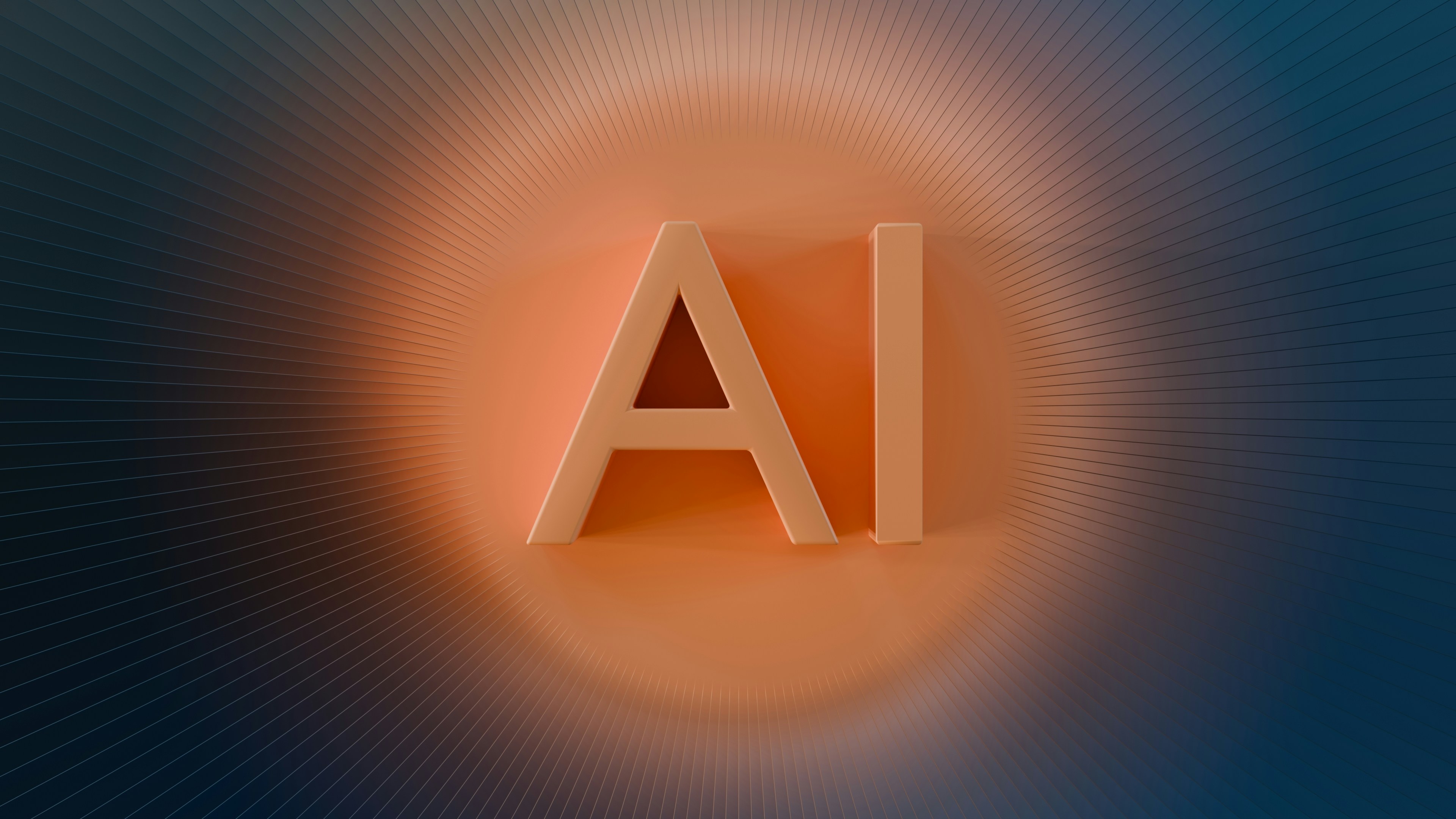 Stylised AI letters glowing — symbolising AI tools used by Indian students