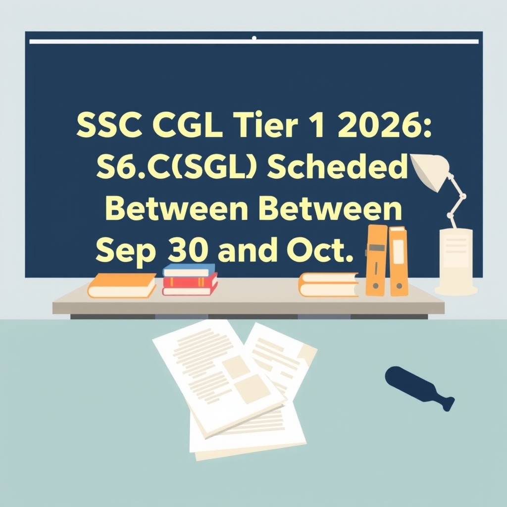 SSC CGL — illustration for SSC CGL Tier 1 2026: Exam Scheduled Between Sep 30 and Oct 30